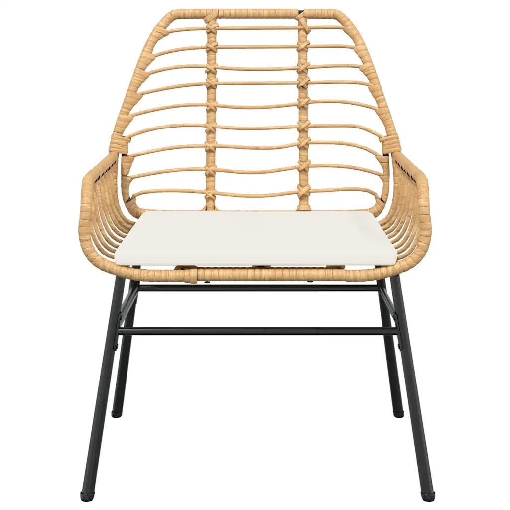 Set da Pranzo da Giardino 5pz con Cuscini Polyrattan Vetro 3334557