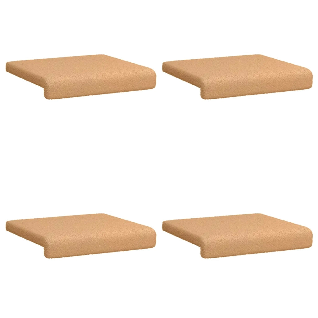 Cuscino per panchina 4 pcs Tessuto Sherpa Beige 42043154