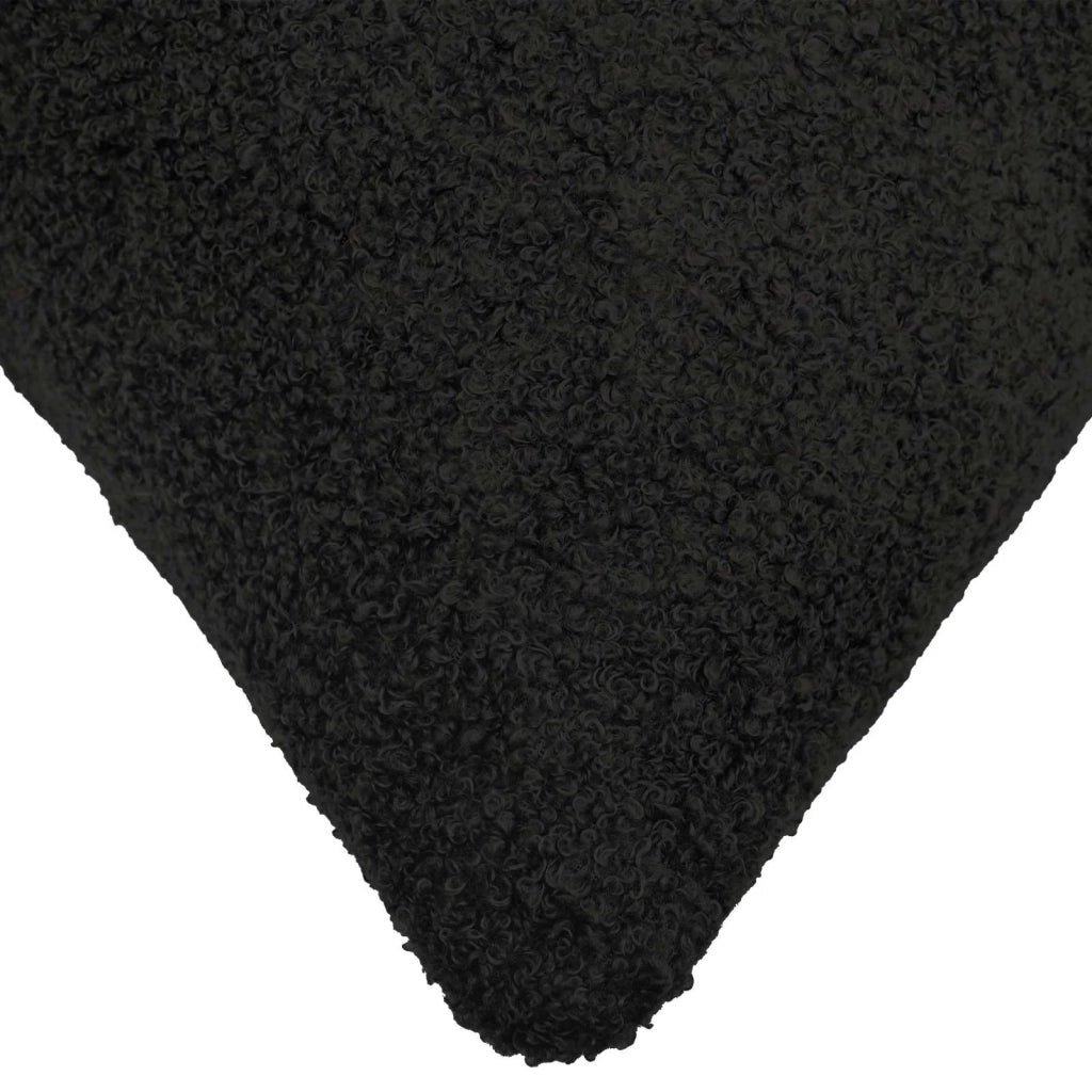 Federa 6 pcs HEERLEN Nero 80 x 80 cm Bouclé 913614