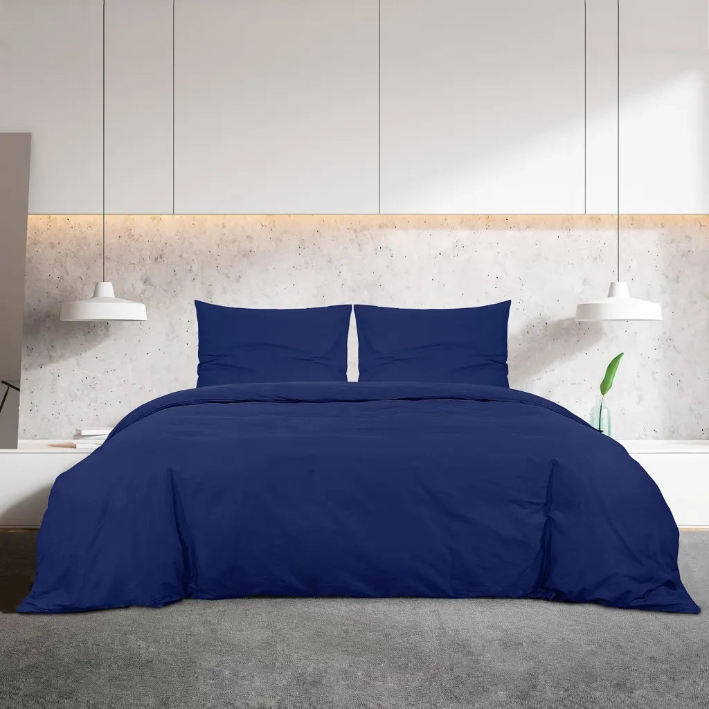 Set Copripiumino Blu Marino 135x200 cm in Cotone 136149