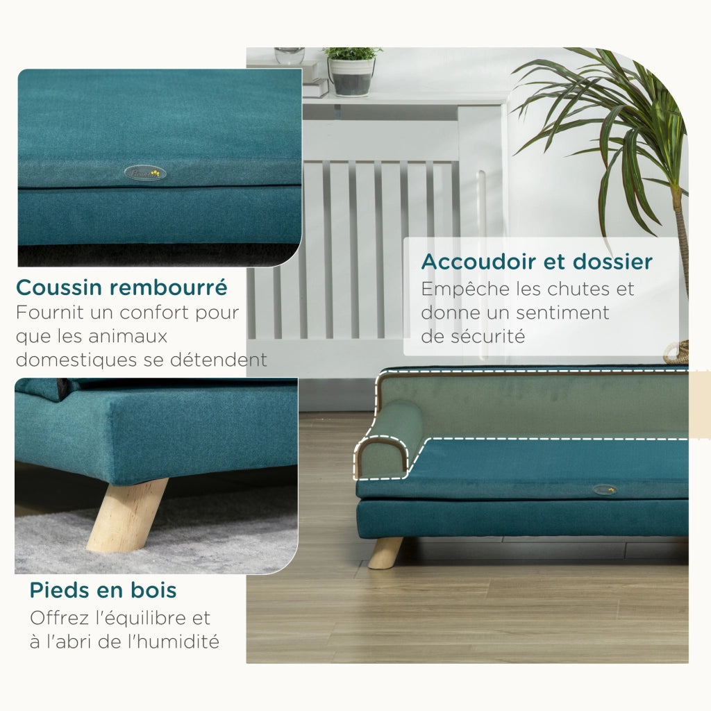 Cuscino per cani e gatti ¨C Minimal ¨C blu canard 100x62x32