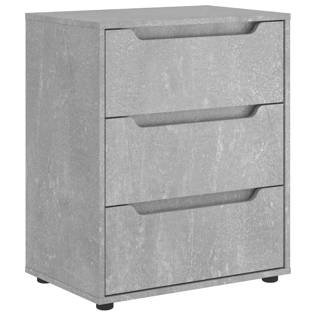 Credenza | Madia | Buffet da pranzo | Armadio da pranzo VISNES Grigio Cemento 60x40x73 cm in Legno Multistrato