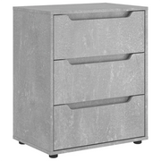 Credenza | Madia | Buffet da pranzo | Armadio da pranzo VISNES Grigio Cemento 60x40x73 cm in Legno Multistrato