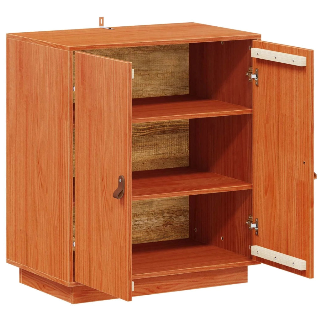 Credenza | Madia | Buffet da pranzo | Armadio da pranzo Marrone Cera 65,5 x 40 x 75 cm Legno di pino massiccio