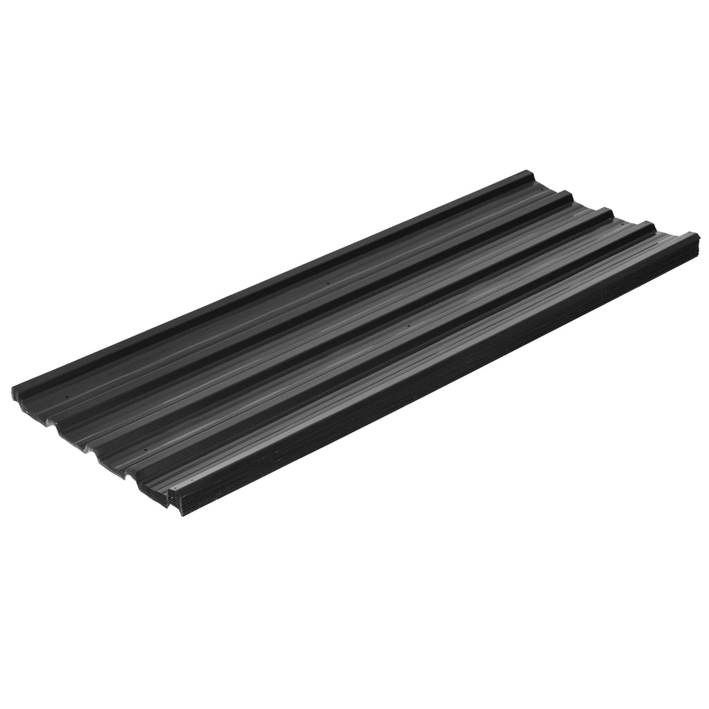 Lamiere trapezoidali zincate per tetto ¨C Zephmum ¨C Grigio scuro 129x45cm 0.25mm