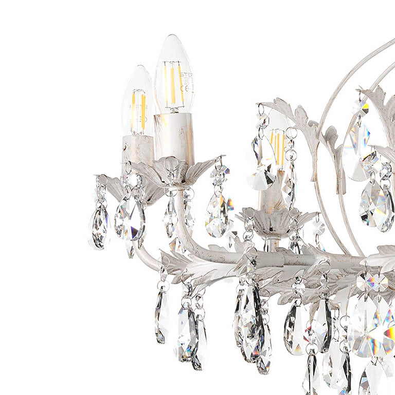 Lampadario 8 luci Teresa avorio