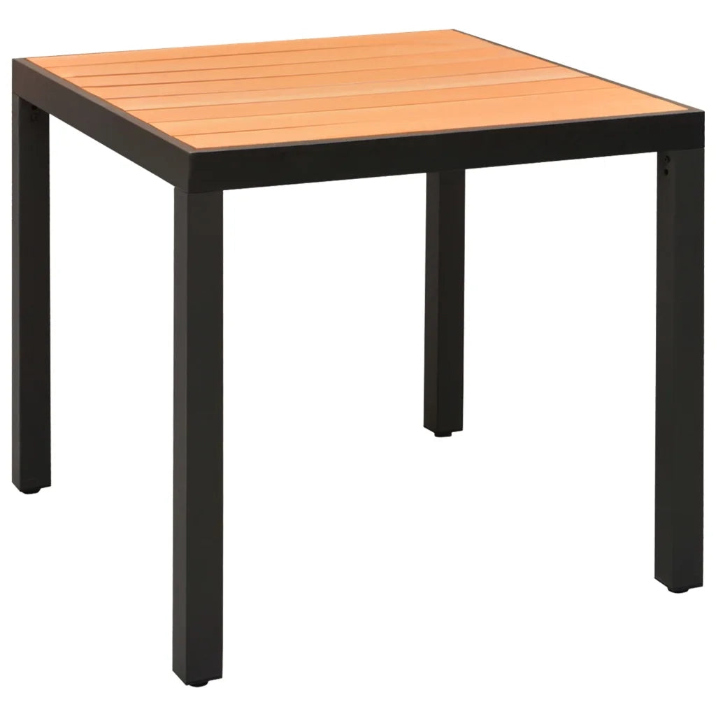 Set da Pranzo da Giardino 5 pz in Alluminio Nero 3070628