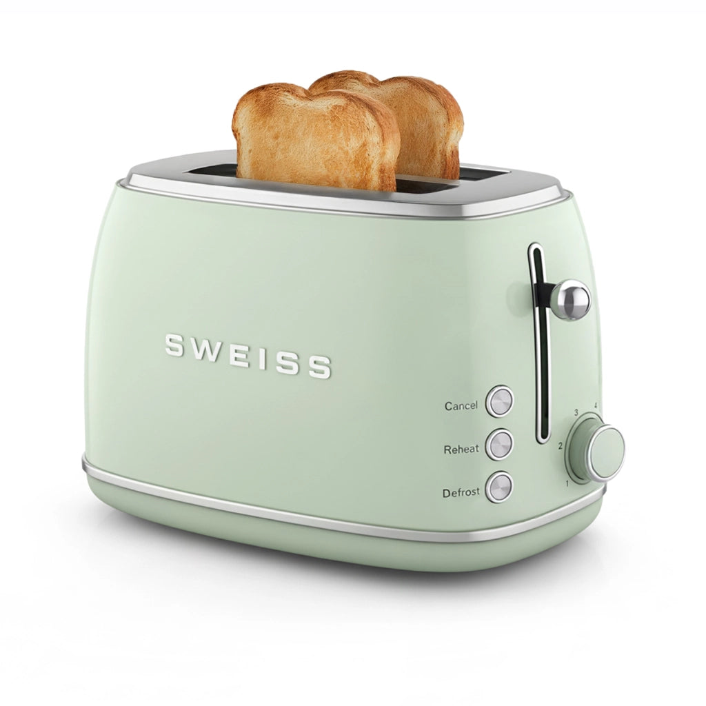 GRS7 Tostapane vintage, 2 fessure, 6 livelli di potenza, 850 W, verde