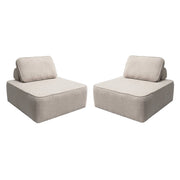 Divano modulare in bouclé, 2 posti, beige