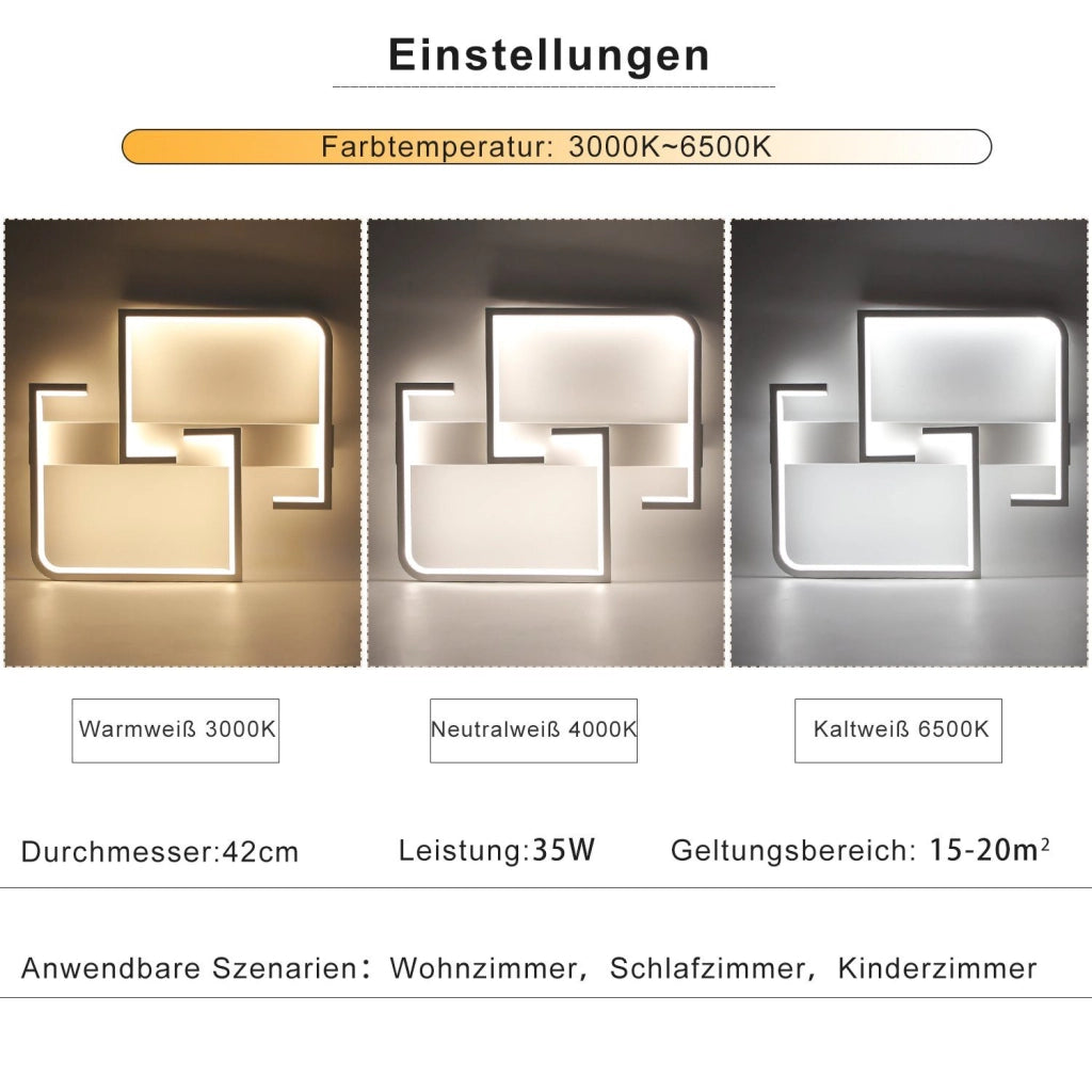 ZMH Lampada da soffitto a LED con telecomando per camera da letto e corridoio