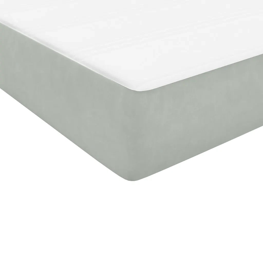 Giroletto a Molle con Materasso Grigio Chiaro 90x220 cm Velluto 3317385