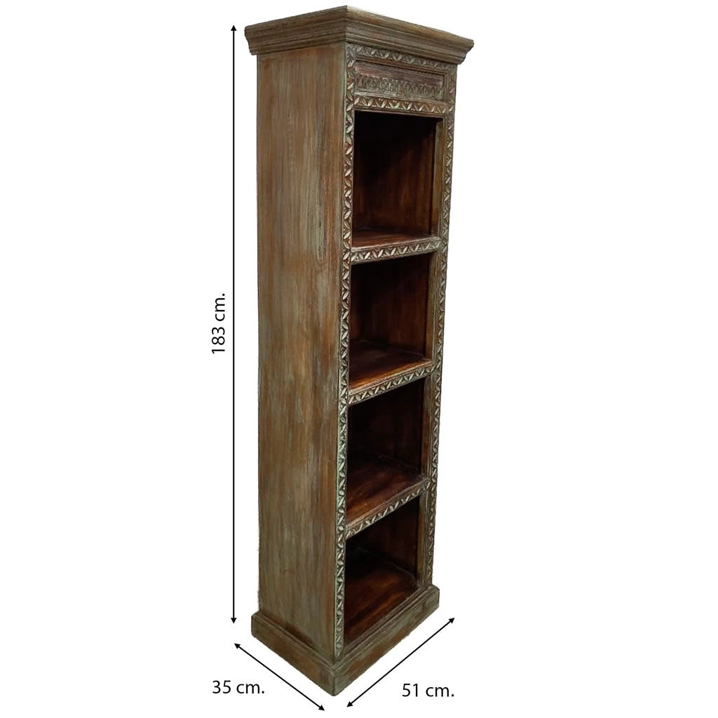 Libreria in legno artigianale, 51x35x183h cm