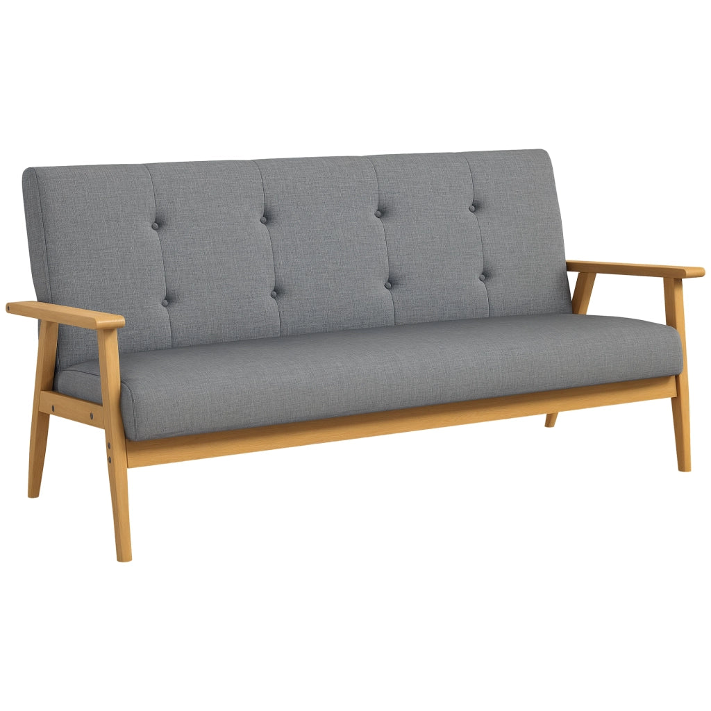 Divano 3 posti scandinavo ¨C zephmum ¨C grigio, imbottito