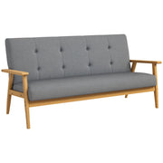 Divano 3 posti scandinavo ¨C zephmum ¨C grigio, imbottito