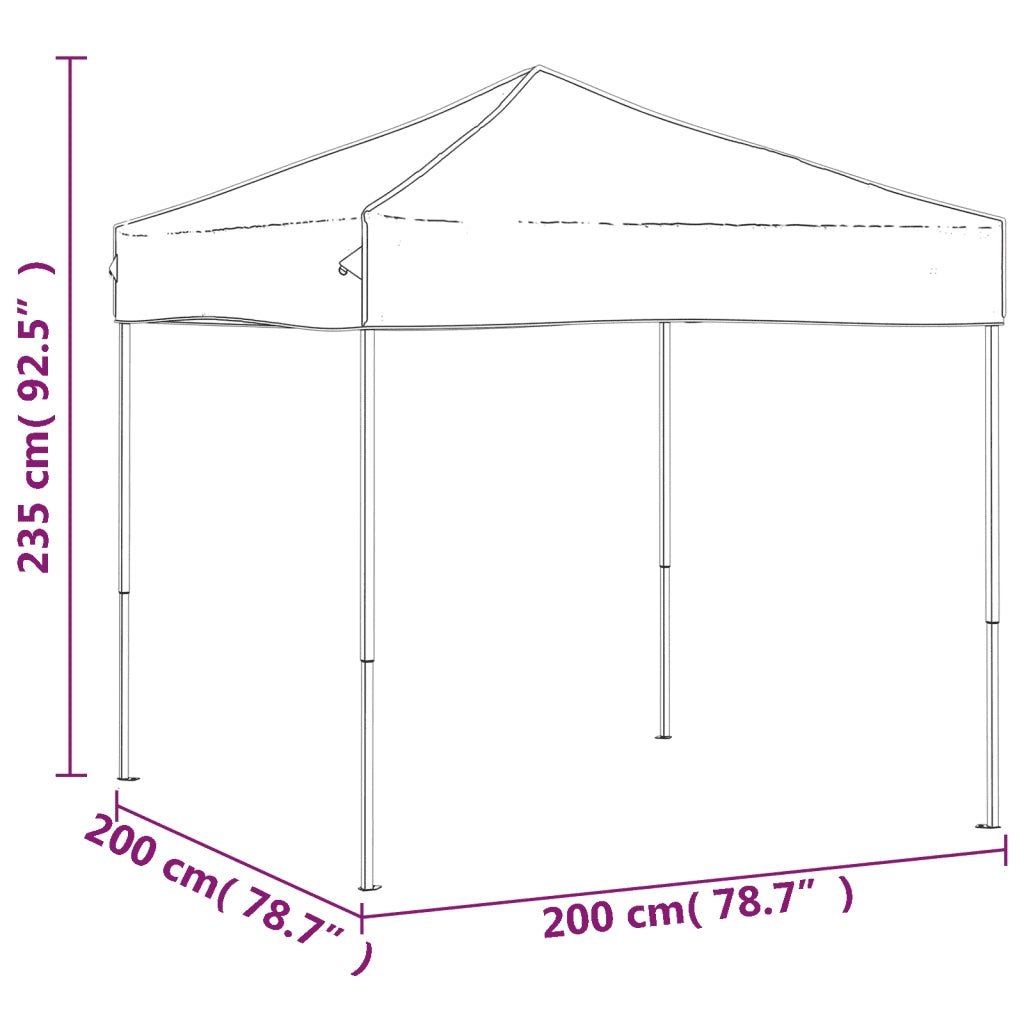 Tenda per Feste Pieghevole Crema 2x2 m 93494