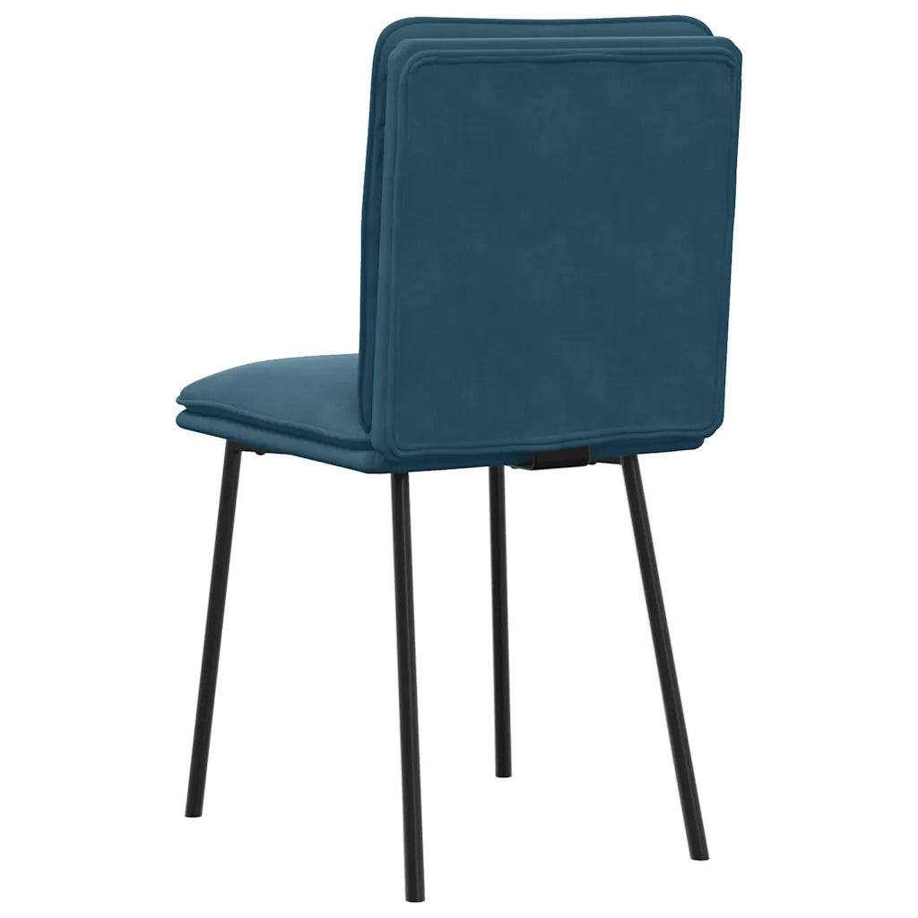 Sedie da Pranzo 4 pz Blu in Velluto 3315419