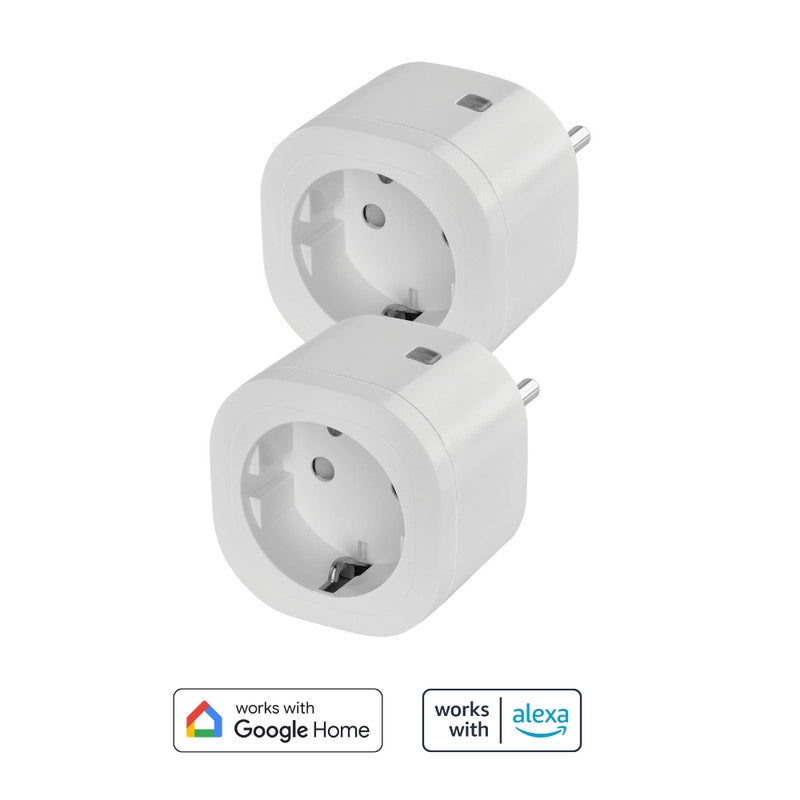 OMAJIN by Netatmo set 2 Prese Intelligenti con timer. monitoraggio consumo. controllo remoto. spegnimento ritardato. risparmio energetico. Wi-Fi/Bluetooth. 16A/3680W. OSP-SK-01-EC
