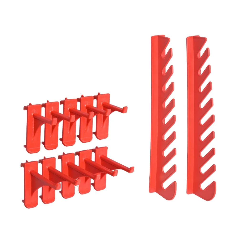 Kit Contenitori 39 pz con Pannelli a Parete Rosso e Nero 150809