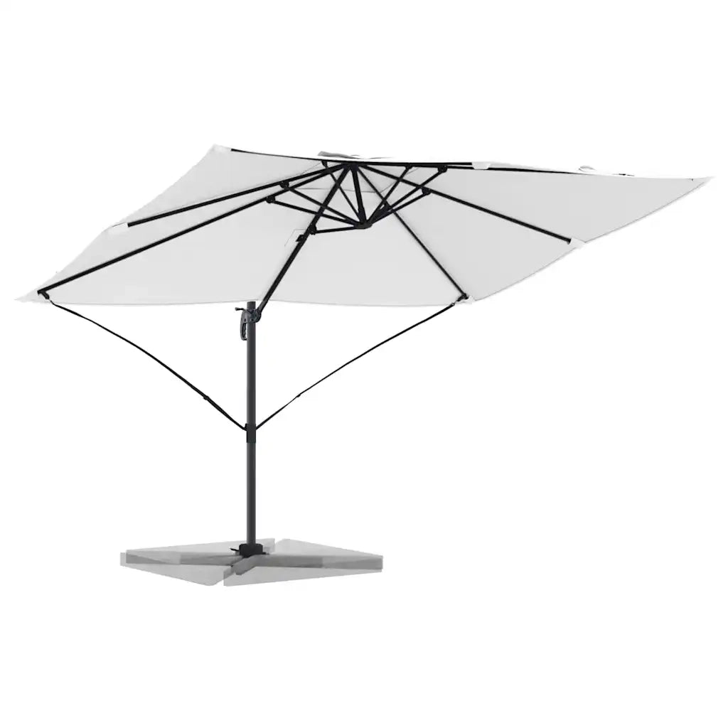 Ombrellone-Ombrello da giardino balcone Sabbia 351 x 250 x 260 cm Poliestere e Alluminio
