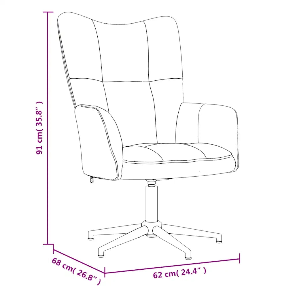 Sedia Relax Grigio Chiaro in Velluto 328095