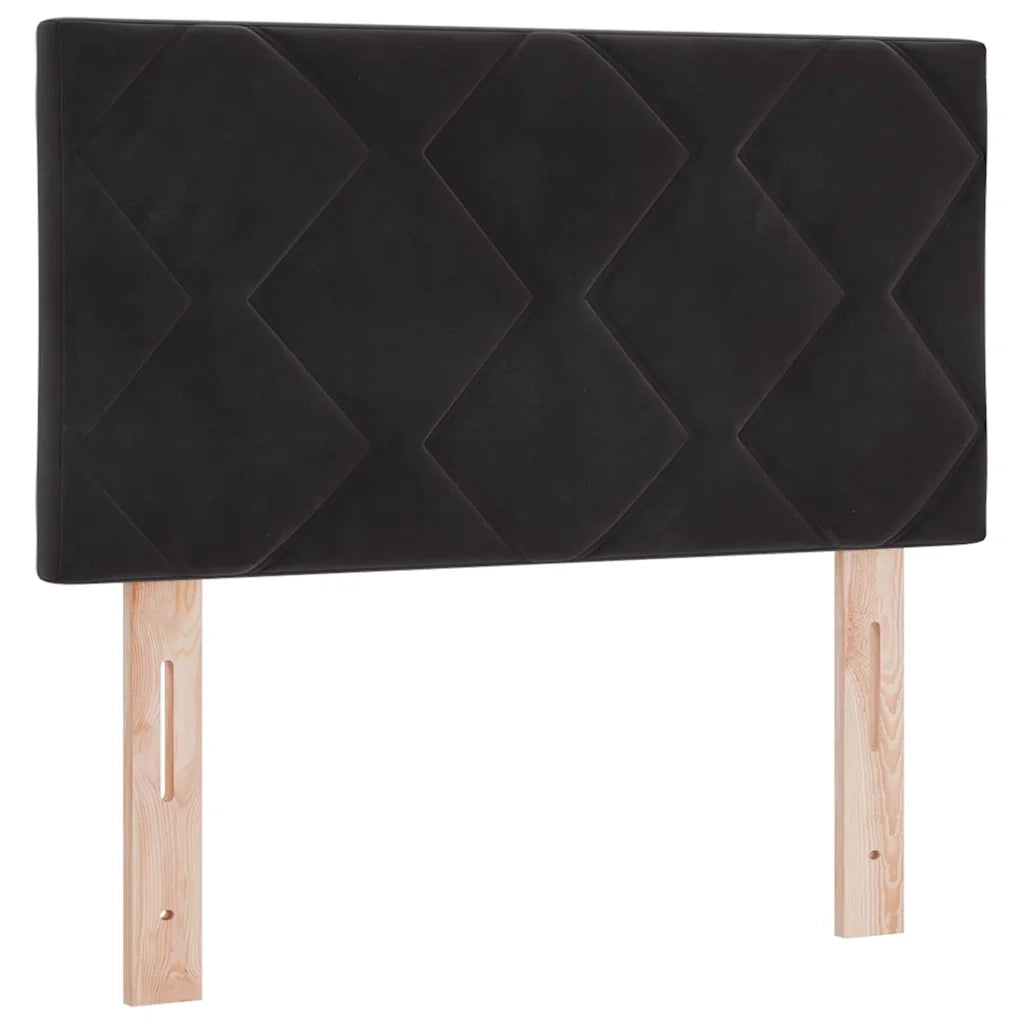 Letto a molle con materasso Nero 80 x 200 cm Velluto 3339202