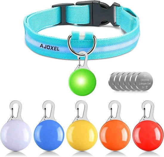 Collare per cani con luci - Collare per cani per uscire - Lampada per cani