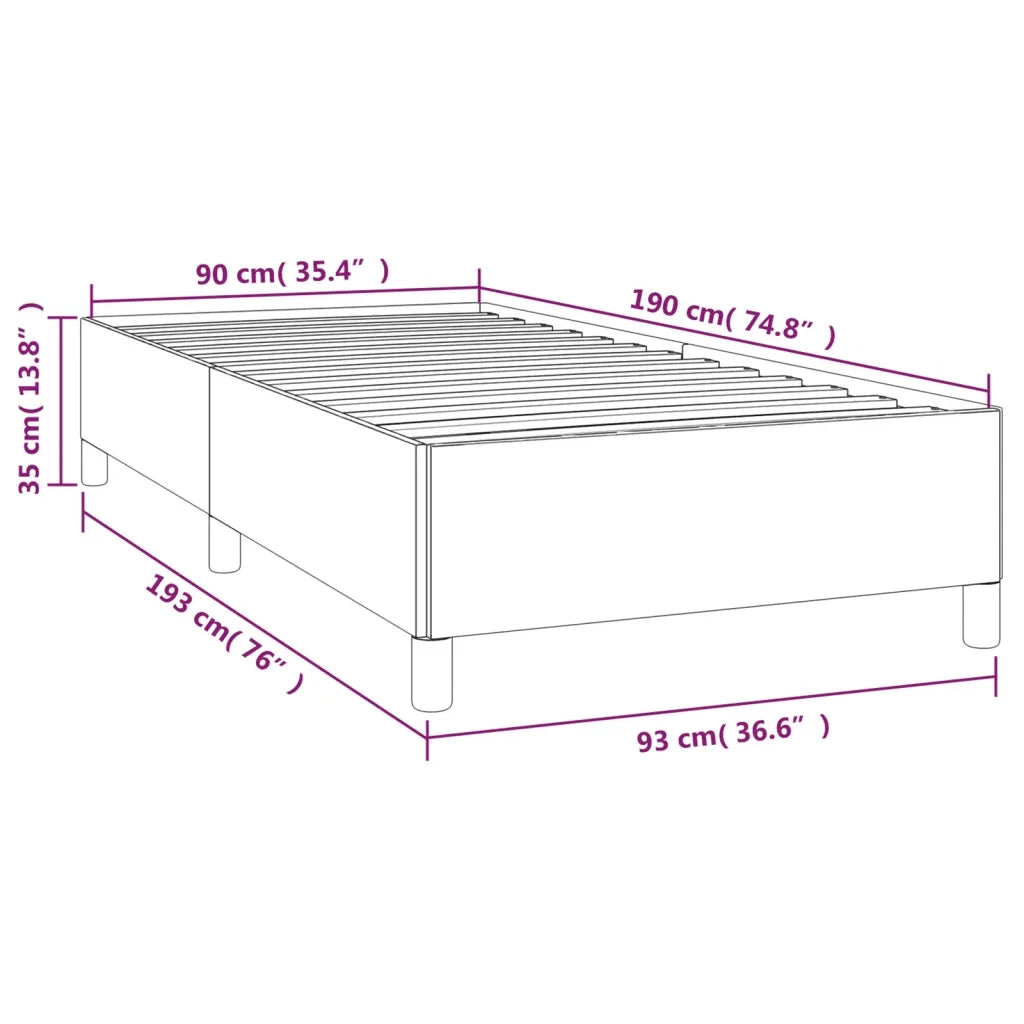 Giroletto senza Materasso Crema 90x190 cm in Tessuto 347031