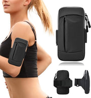 Supporto per telefono per corsa – Armband per telefono per corsa – Armband regolabile – Supporto per telefono per jogging impermeabile per uomini e donne – Adatto per iPhone – Tasca per telefono – Nero