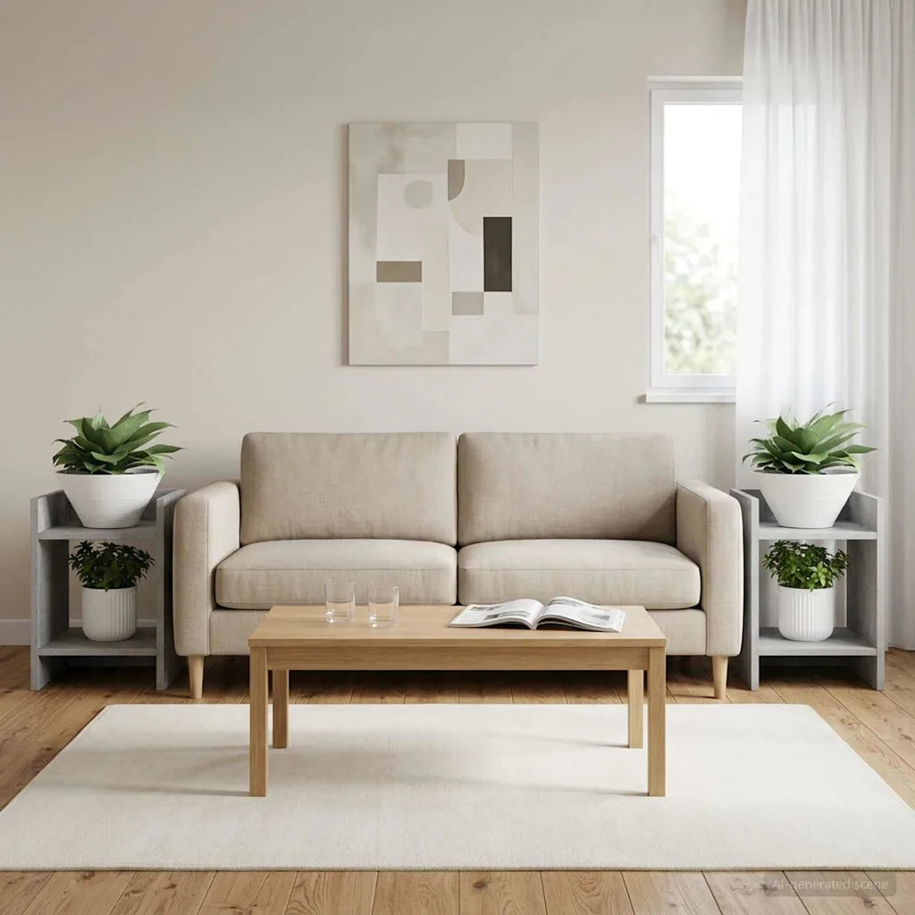 Supporto per piante 2 pz Grigio Cemento 30 x 30 x 40 cm 899617
