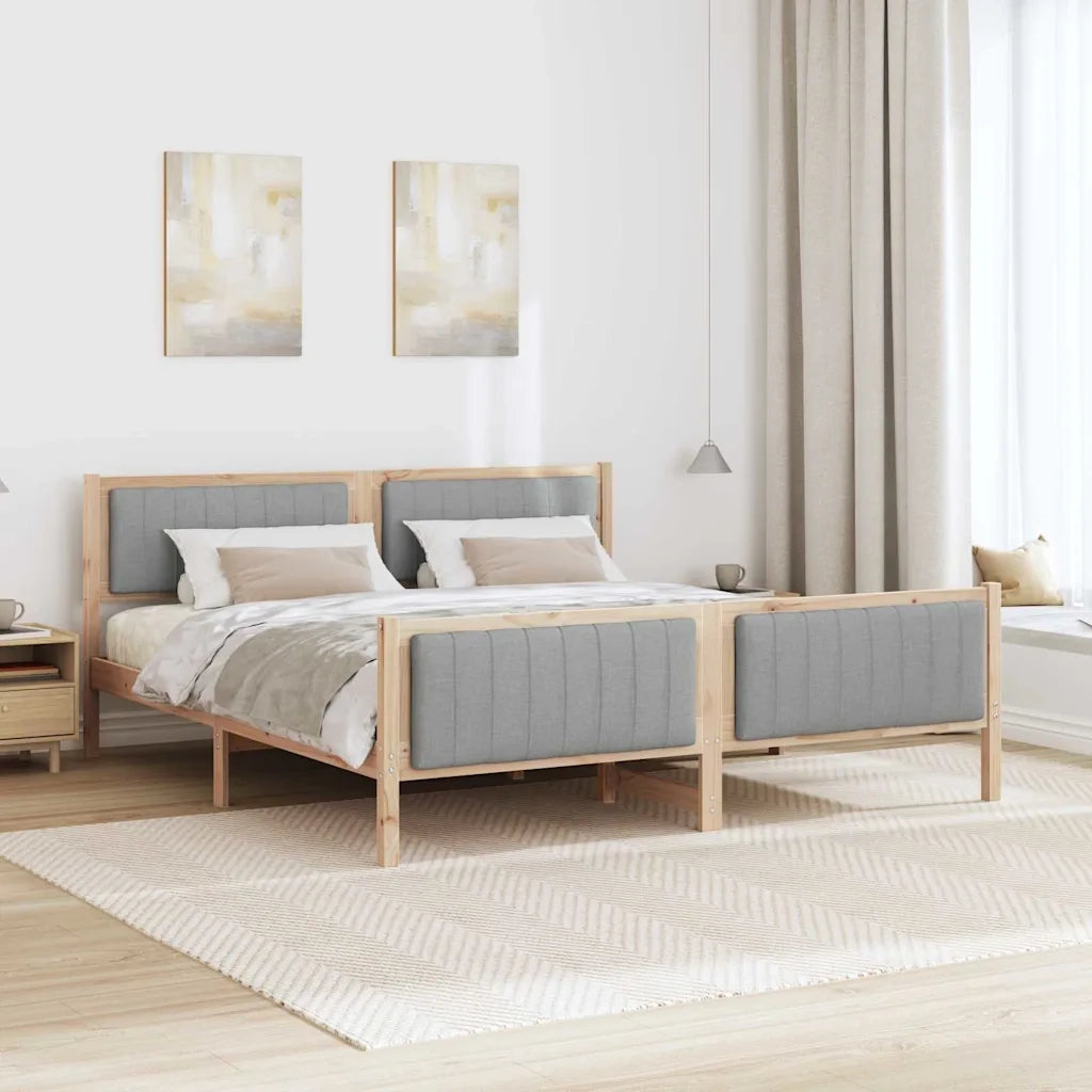Struttura del Letto Marrone e grigio chiaro 180 x 200 cm 3394303