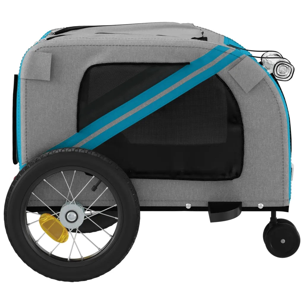 Rimorchio da Bici per Animali Blu e Nero Oxford e Ferro 93890