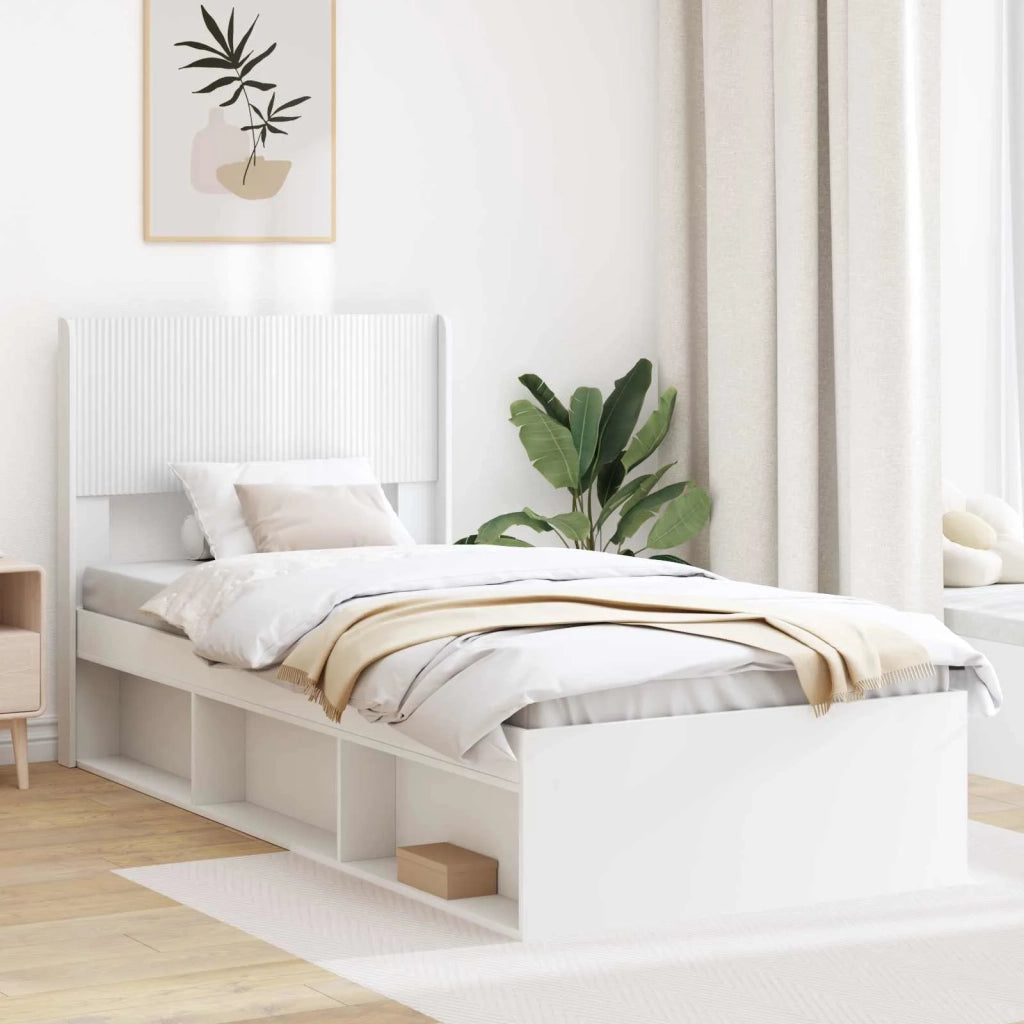Testiera Letto Bianco Legno ingegnerizzato 889755