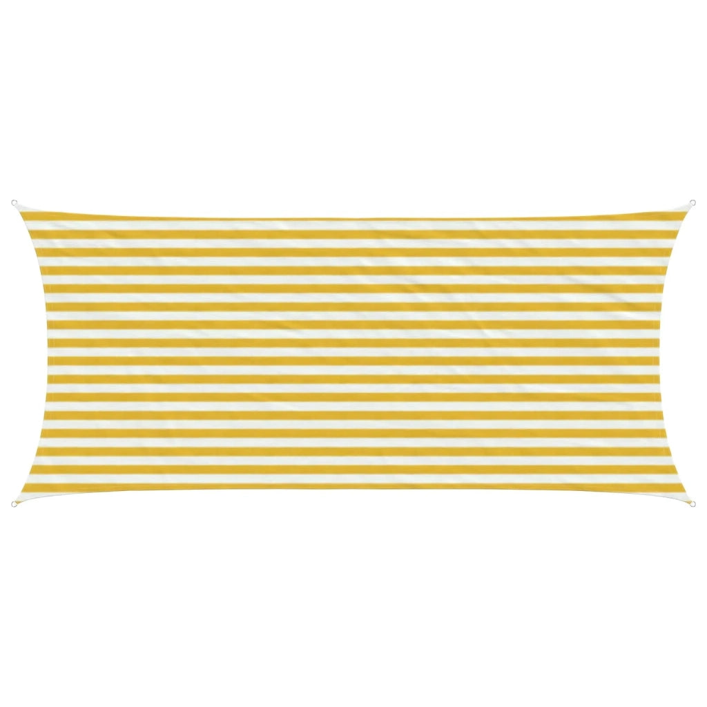Telo Ombra Giallo e Bianco 2 x 5 m HDPE 42032821