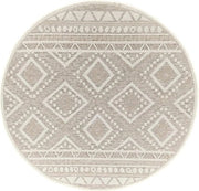 Tappeto Moderno Bohémien Adora Circolare 160 cm - Adatto per Interno ed Esterno - Progetto di Design Pianale per Cucina, Sala da Pranzo, Balcone e Terrazza - Beige 760 2.