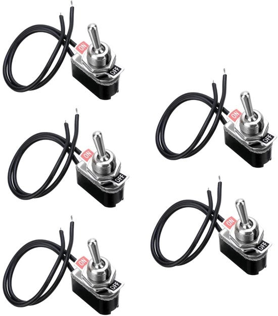 Auto-tuimelschakelaar mini acqua resistente - 5 pezzi - 2 poli - Adatto per auto e...