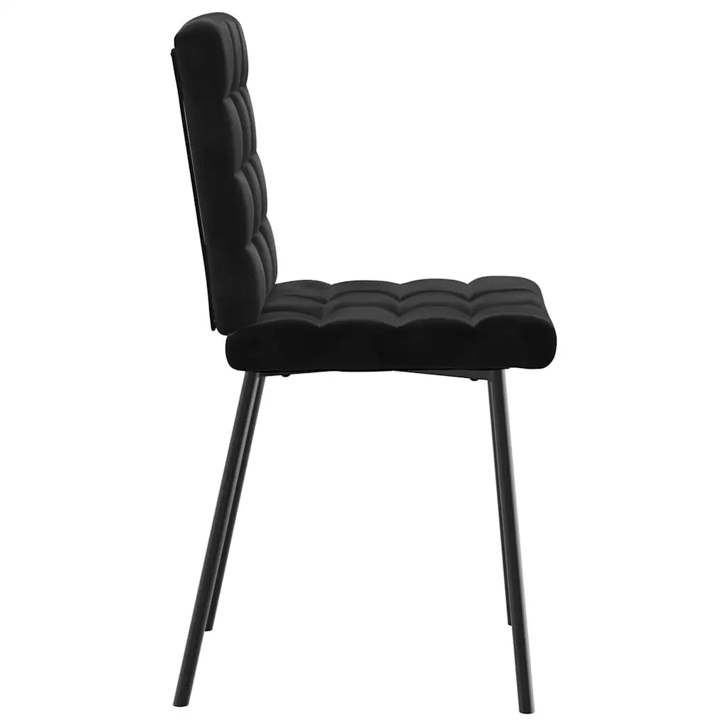 Sedie da Pranzo 2 pz Nere in Velluto 4101086