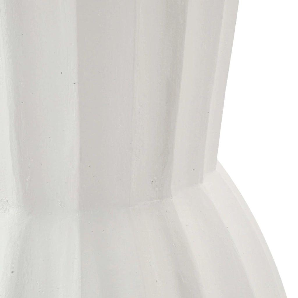 Daranita, Vaso Lavorazione Scanalata, Bianco