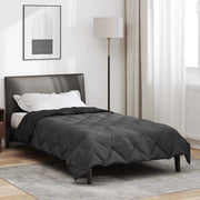 Duvet Estivo Nero e antracite 200 x 140 cm Microfibra 42025477