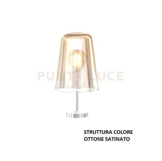 LUMETTO OTTONE SAT. 1 LUCE AMBRA 1164OS-PT-AM