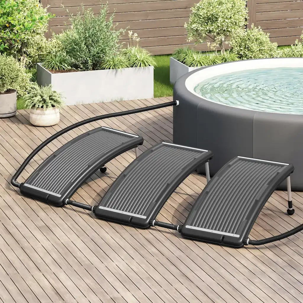 Pannelli Solari Termici Curvi per Piscina 3 pz 110x65 cm 3095463