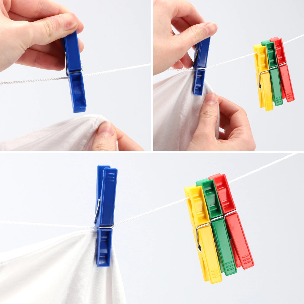 Mollette per bucato KADAX, ferma-panni, colorate, resistenti, 20 pezzi