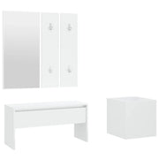 Set di Mobili da Corridoio Bianco in Legno Multistrato
