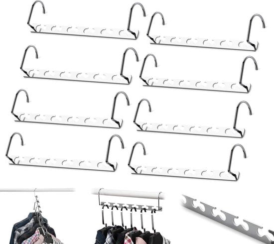Set di appendiabiti per parete magici - Risparmio di spazio - Set da 8 pezzi