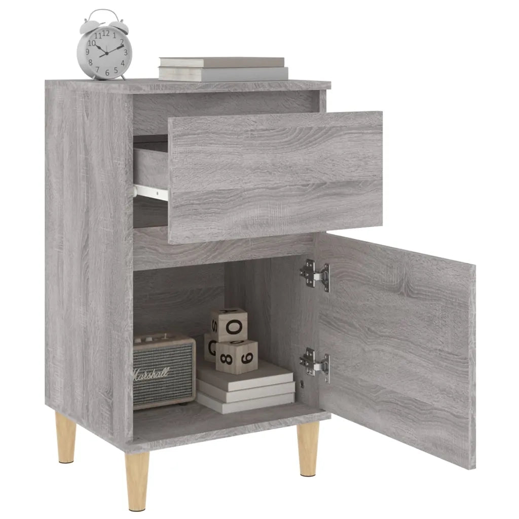 Comodino Grigio Sonoma 40x35x70 cm 819704