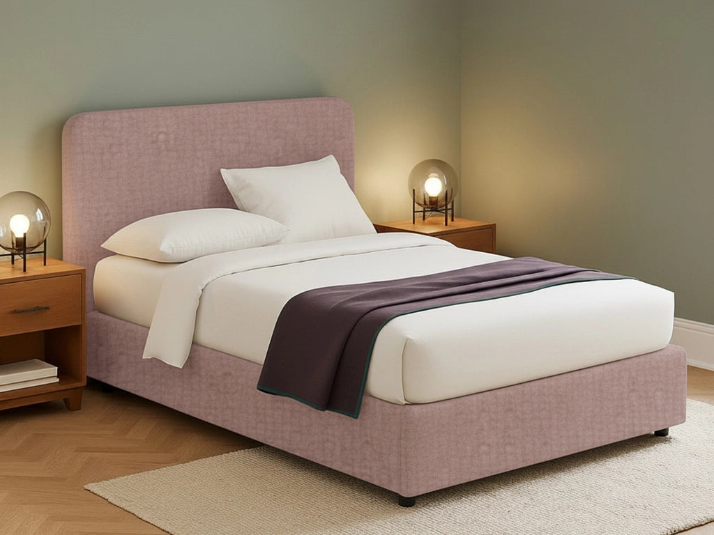 Poole, Letto Piazza e Mezza Sfoderabile Made in Italy, Rosa Antico