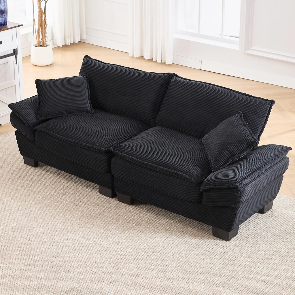 Divano Letto Matrimoniale ¨C MINIMAL ¨C Nero, Imbottito