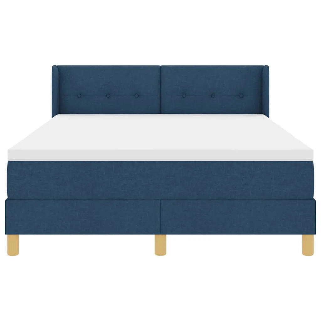 Letto a molle con materasso Blu 200 x 140 cm Poliestere