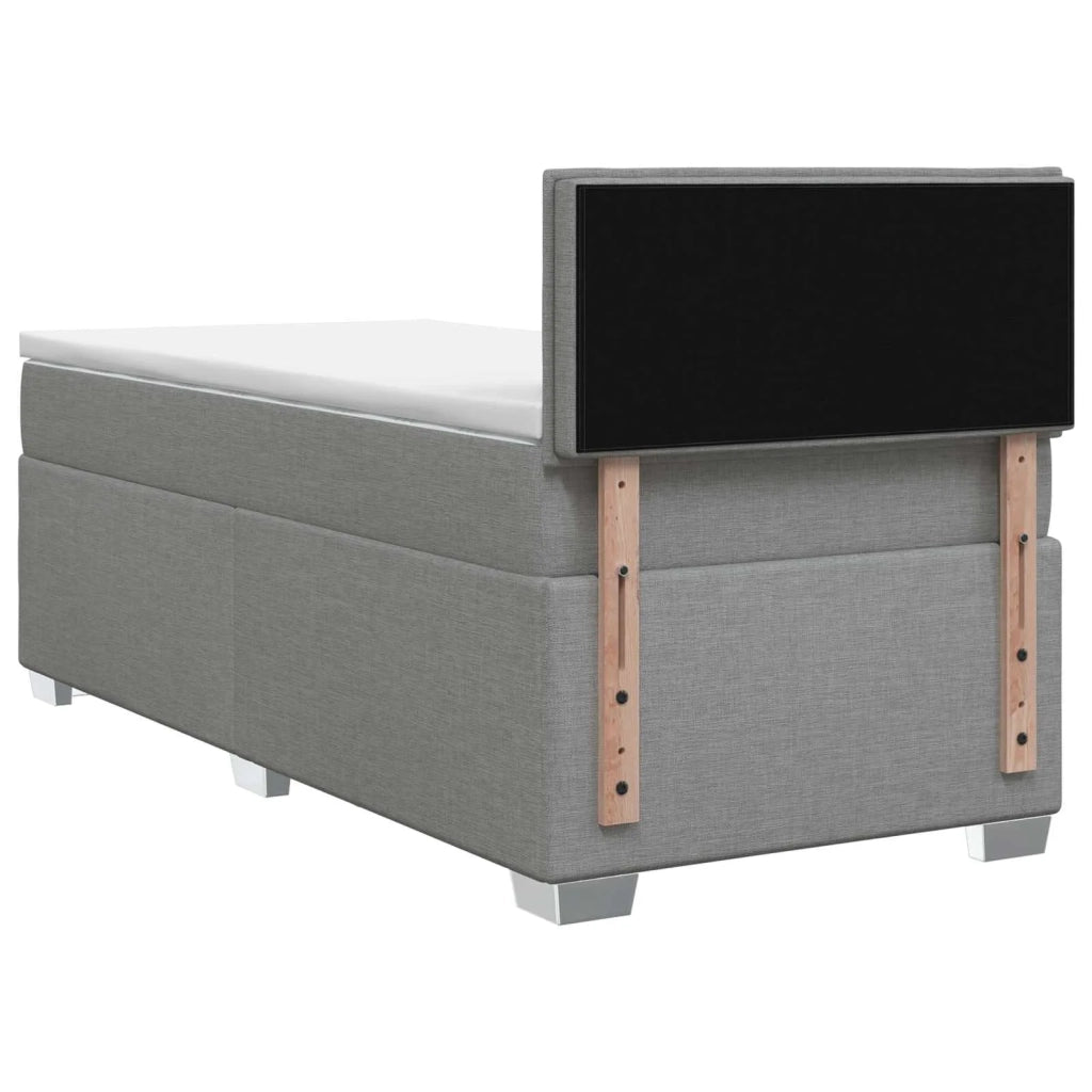 Letto con Box Spring, Materasso e LED Grigio Chiaro 90 x 200 cm 3451861