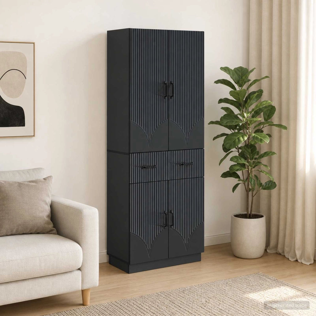 Set di armadi 2 pz Nero Legno ingegnerizzato 3416827