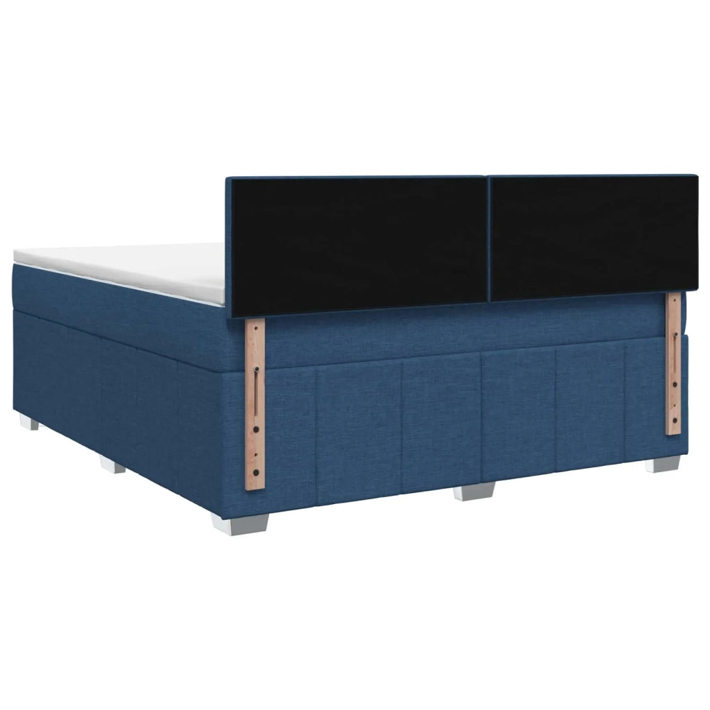 Letto box spring con materasso Blu 140 x 190 cm Tessuto 3452676